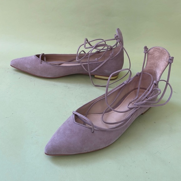 New tan Schutz suede nobuck/leather flats in original box - Picture 6 of 10